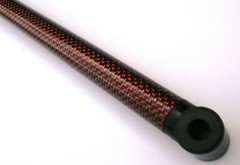 CarbonPro Carbon-Fiber Lower Shaft for Equinox 600/800 metal detector, Red/Black