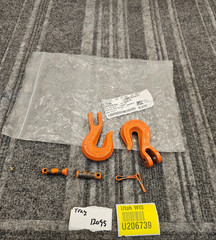 (QTY 2) Columbus McKinnon: 1/4 in Grade 80 Orange Clevis Grab Hooks 3500 lbs WLL