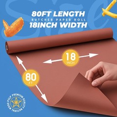Pink Butcher Paper Roll 18″ x 960″ (80′) for Smoker BBQ Grilling Smoking Meat…