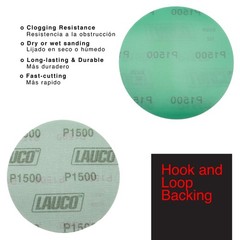Premium 6″ Hook and Loop Sanding Ceramic Discs (Box of 50) – (GRIT-1500) 25946