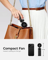 Portable Handheld Turbo Fan – 5 Gear High Speed 4000mAh Rechargeable Mini Person