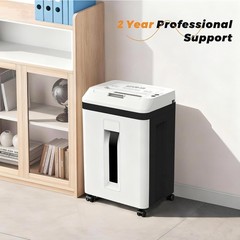QUIETLEMON 150 Sheet Heavy Duty Paper Shredder, 5.3 Gallon Bin with Wheels