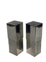 (2) BOEKEL Laboratory Stainless Sterilizing Autoclave Square Pipet Box Can 1366