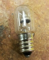 (1) NOS Vintage Unknown Brand NE-58 NE58 F4A Neon Lamp Bulb Aluminum Base