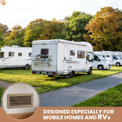 4 Pack 4X8 Inch RV Floor Vent Covers, Heavy Duty Steel Walkable RV Floor Registe