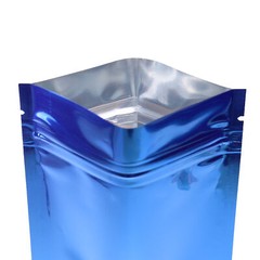 100/200/500 Glossy Blue Mylar Foil Smell Proof Resealable Zip Seal Lock Bags