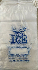 10 LB LBS 1.5 Mil Plastic Commercial Ice Bag Bags With Cotton Drawstring 100 PCs