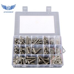 M5 M6 M8 Flanged Bolts and Nuts Kit 408 PCS 304 Stainless Metric Assortment