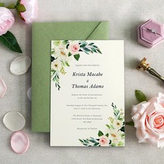 PONATIA 50 PCS/Pack A7 Envelopes, 5.25 x 7.25” Sage Green A7,