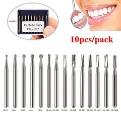 Dental Carbide Burs Round Bur Drill FG 330 1 2 6 8 557 High Speed Friction Grip