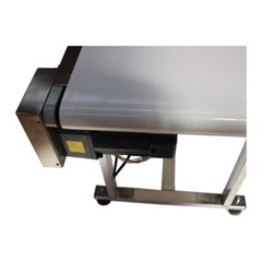 53”x15.7” PVC Flat Conveyor Belt Systems Adjustable Speed w/ Double Guardrail