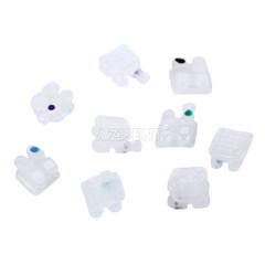AZDENT Dental Orthodontic Ceramic Brackets MBT Roth 022/018 345 Hooks Braces