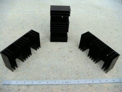 LOT (2) BLACK Anodized Heatsinks by AAVID THERMALLOY 6.1″ x 3.0 x 1.6″ – Unused