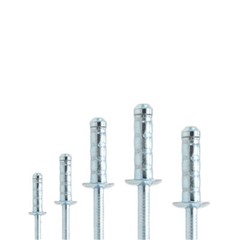 3.2mm 4mm 4.8mm 6.4mm Multi Grip POP Rivet Dome Head Blind Rivet Zinc Plated