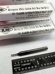 10pcs 1/32″ Tialn coated solid Carbide Ball End Mills 2 Flt S/E #1006-BTN2F-132