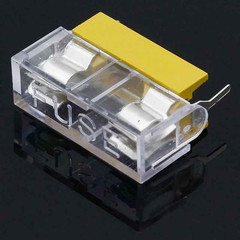 ELECAPITAL 10pcs PCB Fuse Holder 5x20mm Panel Mount 250V Transparent Cover