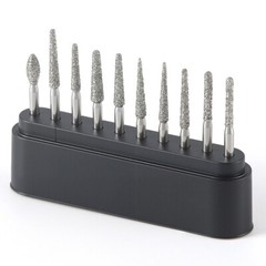 AZDENT Dental FG 1.6mm Diamond Zirconia Cutting Burs for High Speed Handpiece