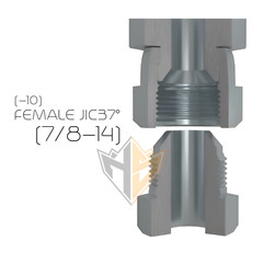 1/2” Hydraulic Hose Assembly with 5/8 FEMALE JIC 90° #10 JIC Female End (7/8-14)