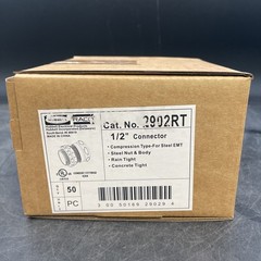 Raco Hubbell 2902RT 1/2” Connector Compression Type For Steel EMT (Qty. 50)