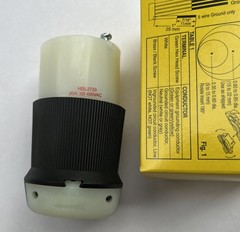 Hubbell Hbl2733 30A Twist-Lock Connector 3P 4W 480Vac L16-30R Bk/Wt