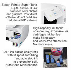 Complete Kit DTF Printing Epson printer & Heat Press 15×15 bundle ,,