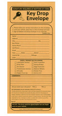 500 Night Drop Key Envelopes – Auto Repair Shops and Mechanics Self-Adhesive