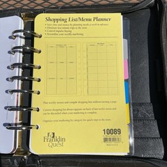 Franklin Covey Leather Ring Planner Binder Classic Size W/Inserts Zip Closure