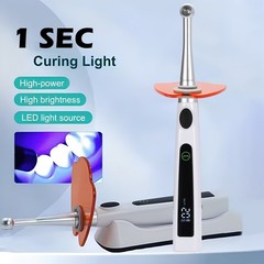 Dental Cordless LED Curing Light Lamp 1 Second Cure 800-2400mw/cm²