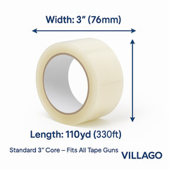 3″ x 110yd Clear Packing Tape 2.0 Mil – Box Sealing Shipping Tape | 24-72 Rolls