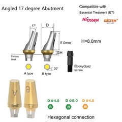 US Hiossen Dental Straight Locator Healing Cap Abutment Regular Mini ET Platform