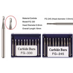 Dental Carbide Burs Tungsten Steel Bur FG #330 /FG #245 for High Speed Handpiece