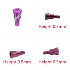 2 Pcs Dental RC Closure Screw Healing Cap Abutment Height 0mm 0.5mm