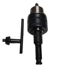 WHITE 1/2″ LIGHT DUTY DRILL CHUCK WITH 7/16 SHANK  ADAPTER LINEMAN TOOL… NEW