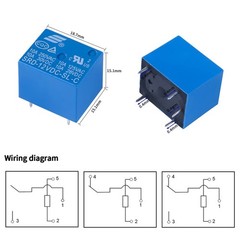20PCS Power Relay SRD-12VDC-SL-C 10A Coil DC12V SPDT NO + NC PCB 5 Pin Sealed