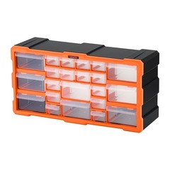 VEVOR 22-Drawer Storage Organizer Plastic Drawer Parts Storage Cabinet Stackable