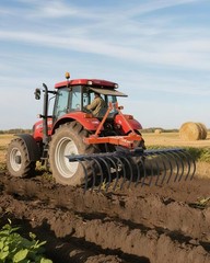 50 in Landscape Rake 3 Point Hitch Tractor Rake Category-0 Cat-1 Tractor Steel