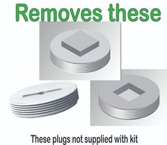 Plumbing cleanout plug wrench set – plumbing tool – cleanout cap – Steel case