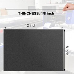 Pack of 2 ABS Plastic Sheet 1/8″ Black Plastic Sheet 8″ x 12″ Rigid Moldable