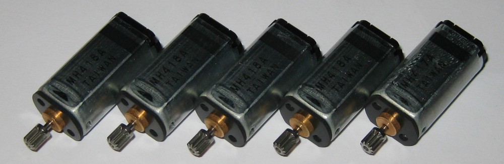5 X Mabuchi 6V R/C / Robot High Speed Long Motor with Metal Gear – 18500 RPM