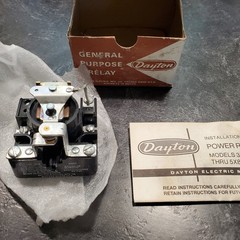 Dayton 3X744 Open Frame Power Relay 24 VAC 50/60 Hz 30amp SPDT-NOS-NIB