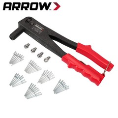 Arrow Professional Heavy Duty Riveter Kit Pop Rivet Gun with Assorted 120 Rivets