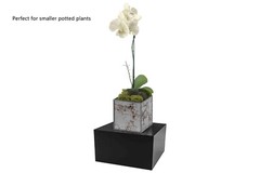 Black 7.5″w x 4″h Jewelry Cube Riser Display Box / 5 Sided (Acrylic)