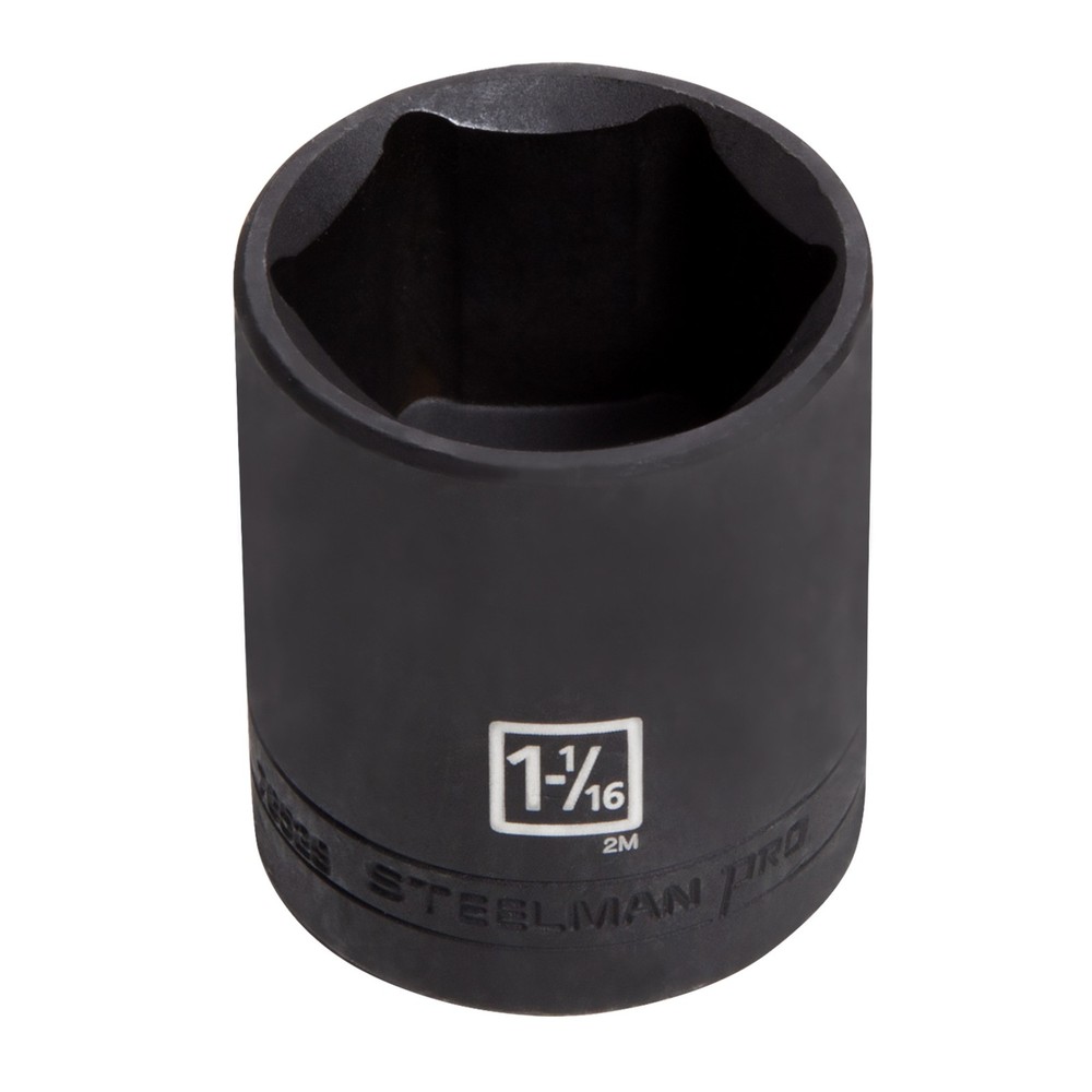 Steelman 1/2-Inch Drive x 1-1/16-Inch Thin-Wall 6-Point Impact Socket, 78529