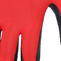 12 Pairs Crinkle Latex Rubber Coated Grip Work Gloves Cut Resistant Size L
