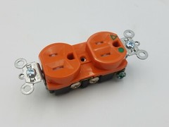 Pass Seymour TRIG8200 Tamper Resistant Receptacle Hospital Grade 15A 125V Orange