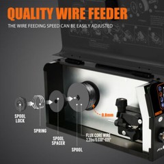 Portable HZXVOGEN HVM200 110V US Digital Display Mini ARC Stick Welding Machine