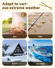 100 pcs #10×5 Deck Screws 5 inch Exterior Wood Screws,tan Color,Rust Resistan…