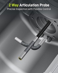 5.5mm Slim Probe Two-Way 210° Articulating Borescope Inspection Camera 32GB card