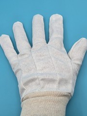 12 PAIR COTTON CANVAS WORK GLOVES KNIT WRIST SAFETY OUTDOOR GARDENING MENS LARGE