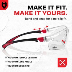 Clear Safety Glasses for Men and Women with Anti-Fog and Scratch Resistant Wr…